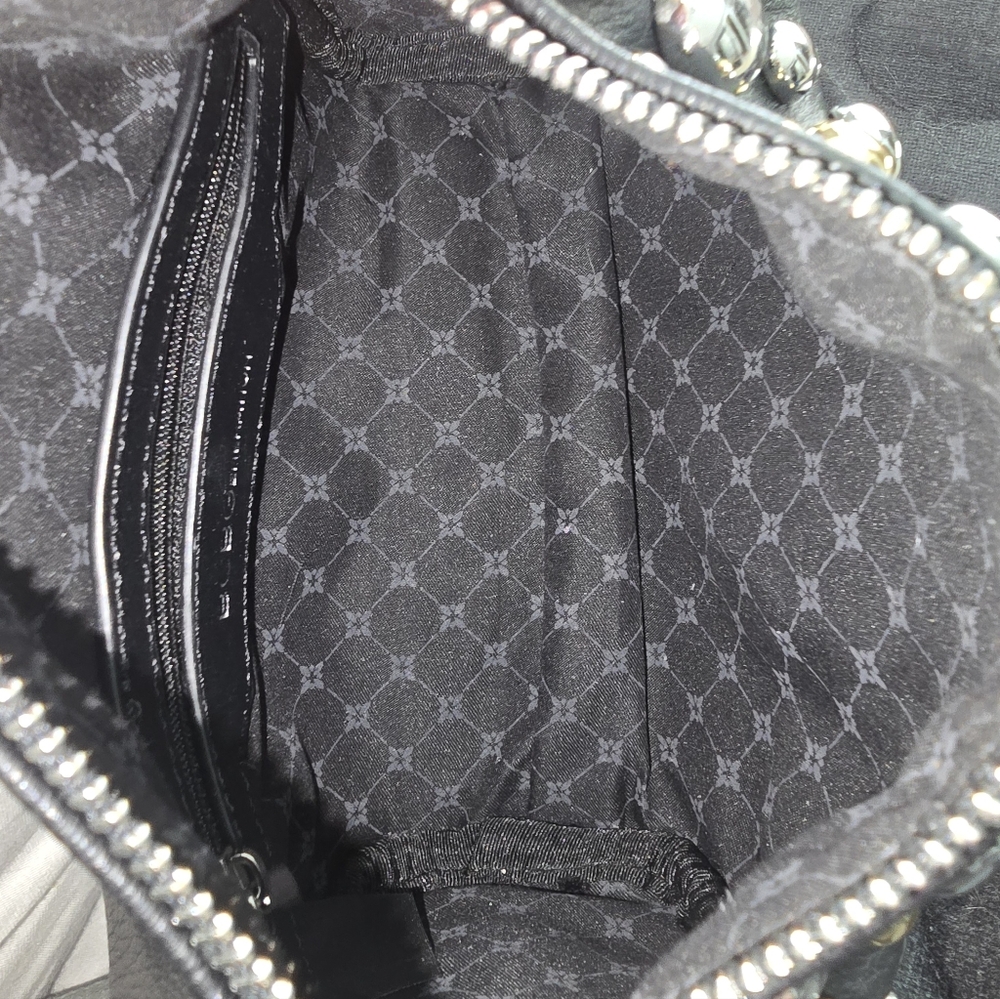 BCBGeneration Black Studded Dome Hand Bag with Gold & Silver Studs - Picture 4 of 6